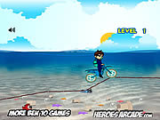 Флеш игра онлайн Бен 10 Мотокросс под водой